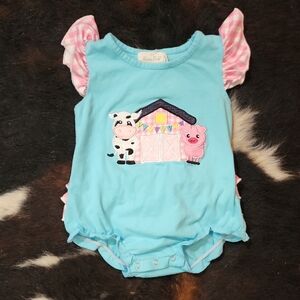 Blue Farm Animal Bodysuit